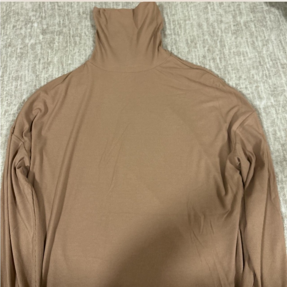 Womens Tan Turtleneck Sweater